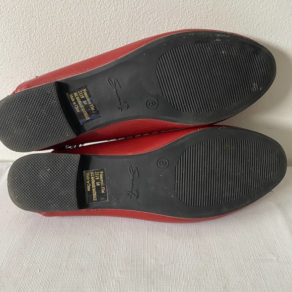 Seven7 Francesca  Studded Flat Loafers Red 8 - Picture 5 of 12